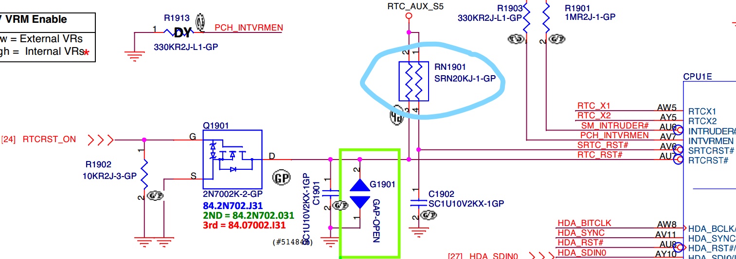 dell 3542 rtc section